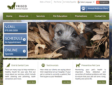 Tablet Screenshot of friscoanimalhospital.com